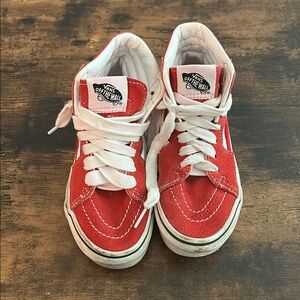 Vans Kids Red High-Top Sneakers